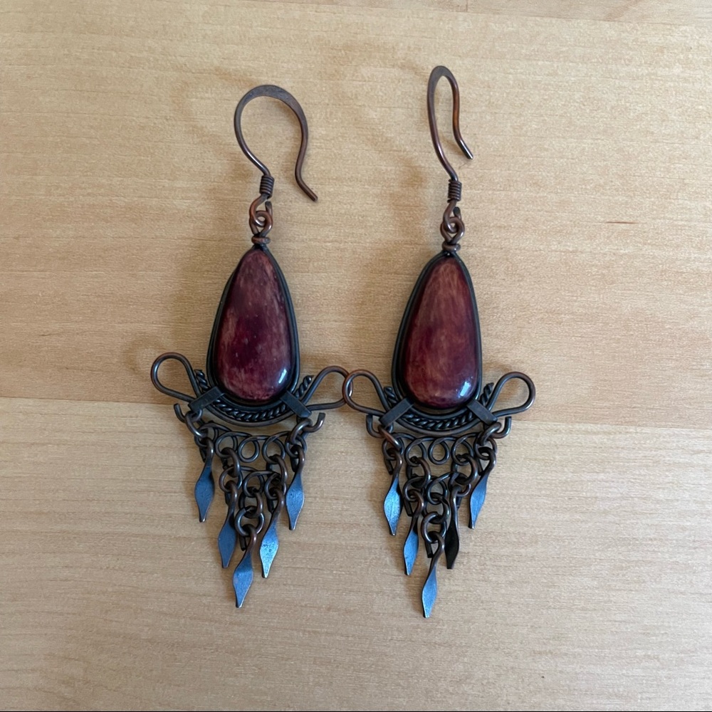 Brown Dangly Earrings